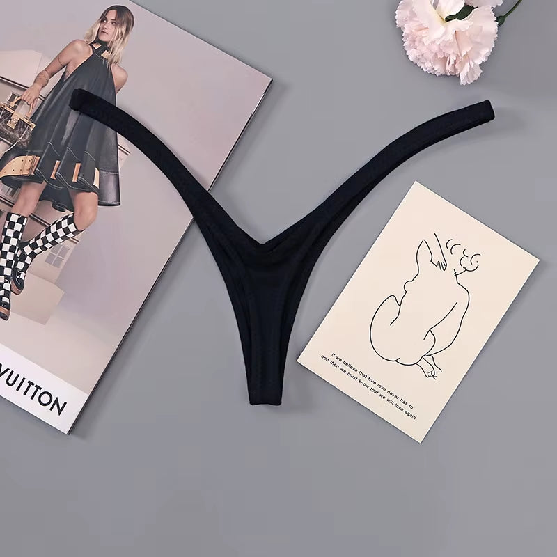 Women New Style Women Secret Clothes Deep V Thong Breathable Sexy Low Waist Brazilian Underwear Soft Thin Straps Women'S Panties