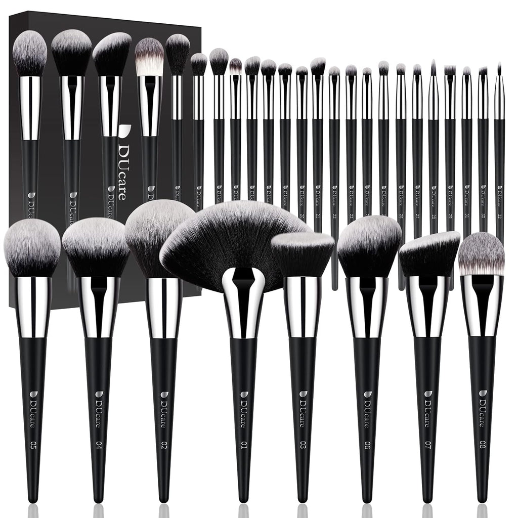 Makeup Brushes Set Professional 32Pcs Make up Brushes Premium Synthetic Kabuki Foundation Blending Face Powder Blush Concealers Eye Shadows