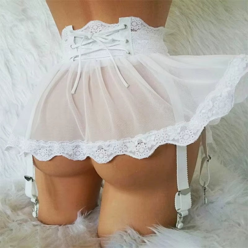Sexy Women High Waist Sexy Girl Tight Bag Hip Short Skirt Summer Nightclub Party Culottes Split A-Line Erotic Short Mini Skirts